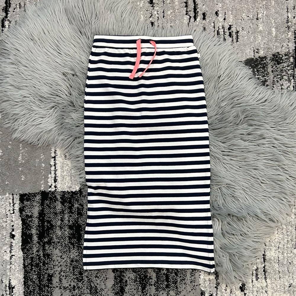 Someone Kids Girls Navy Ribbon Stripe Skirt Size 9Y NWT